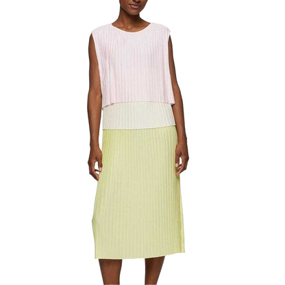 Pink-White-Green - Side - Boss Womens-Ladies Emanis Midi Dress