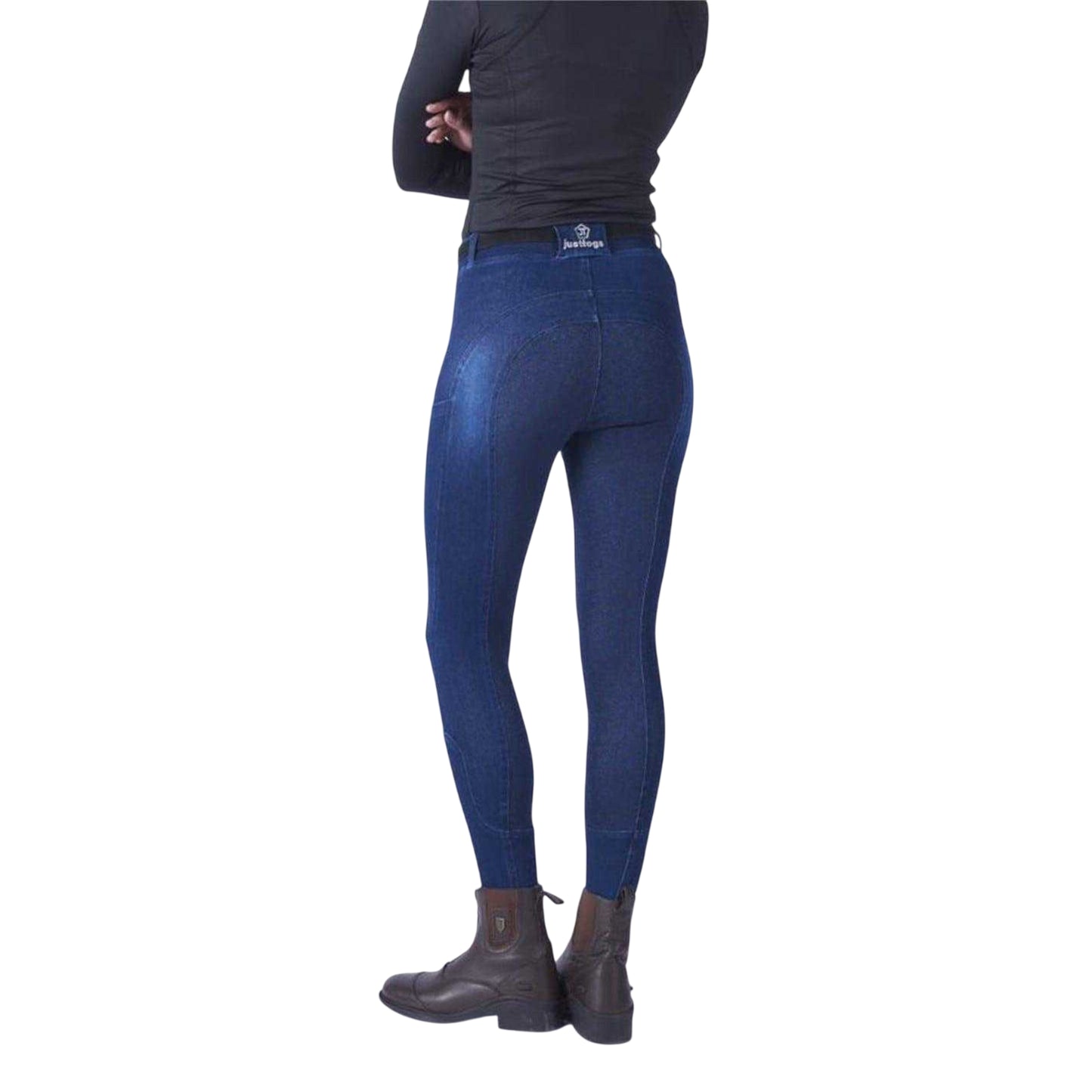 Denim - Back - Just Togs Womens-Ladies Denim Horse Riding Tights