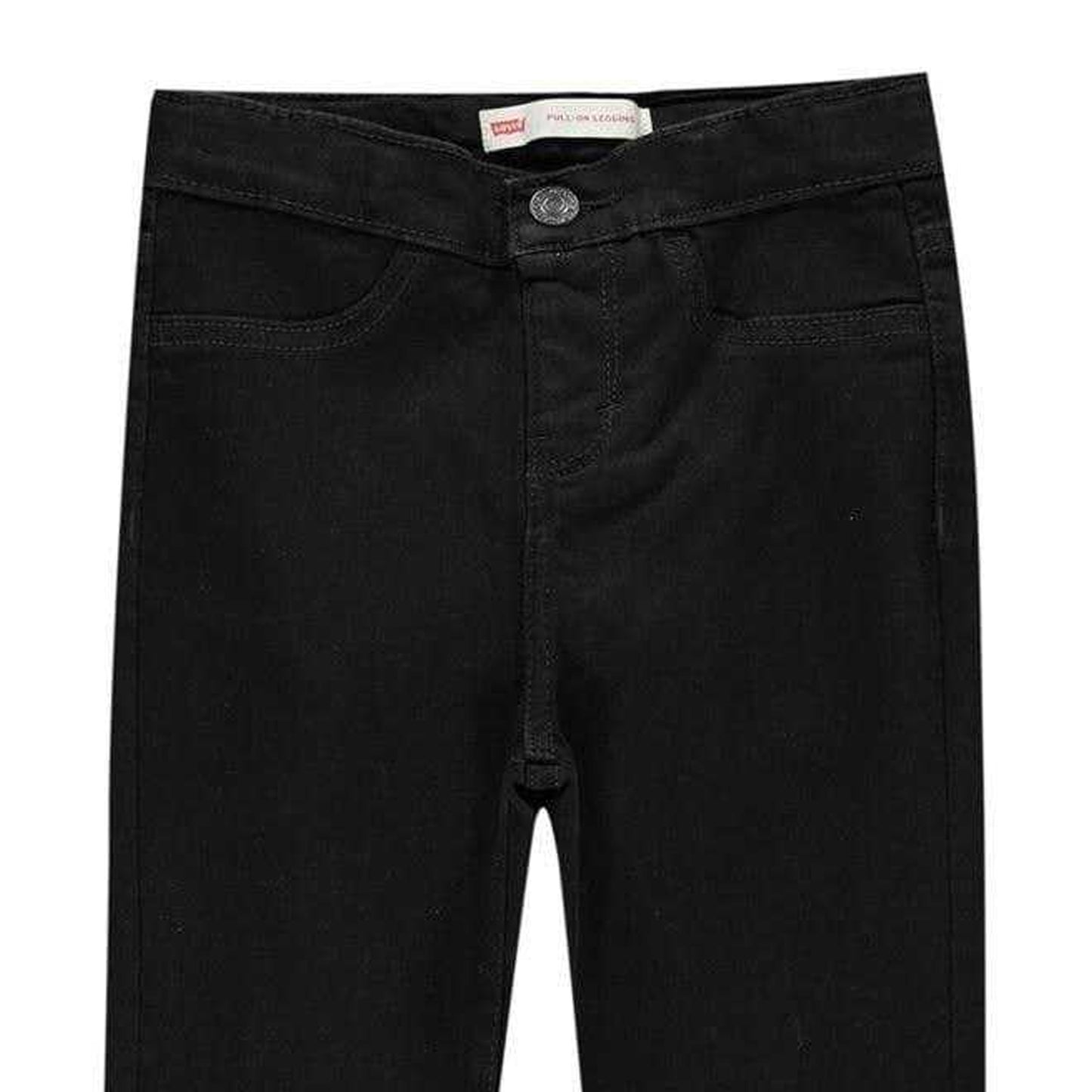 Black - Side - Levis Childrens-Kids Cotton Skinny Jeans