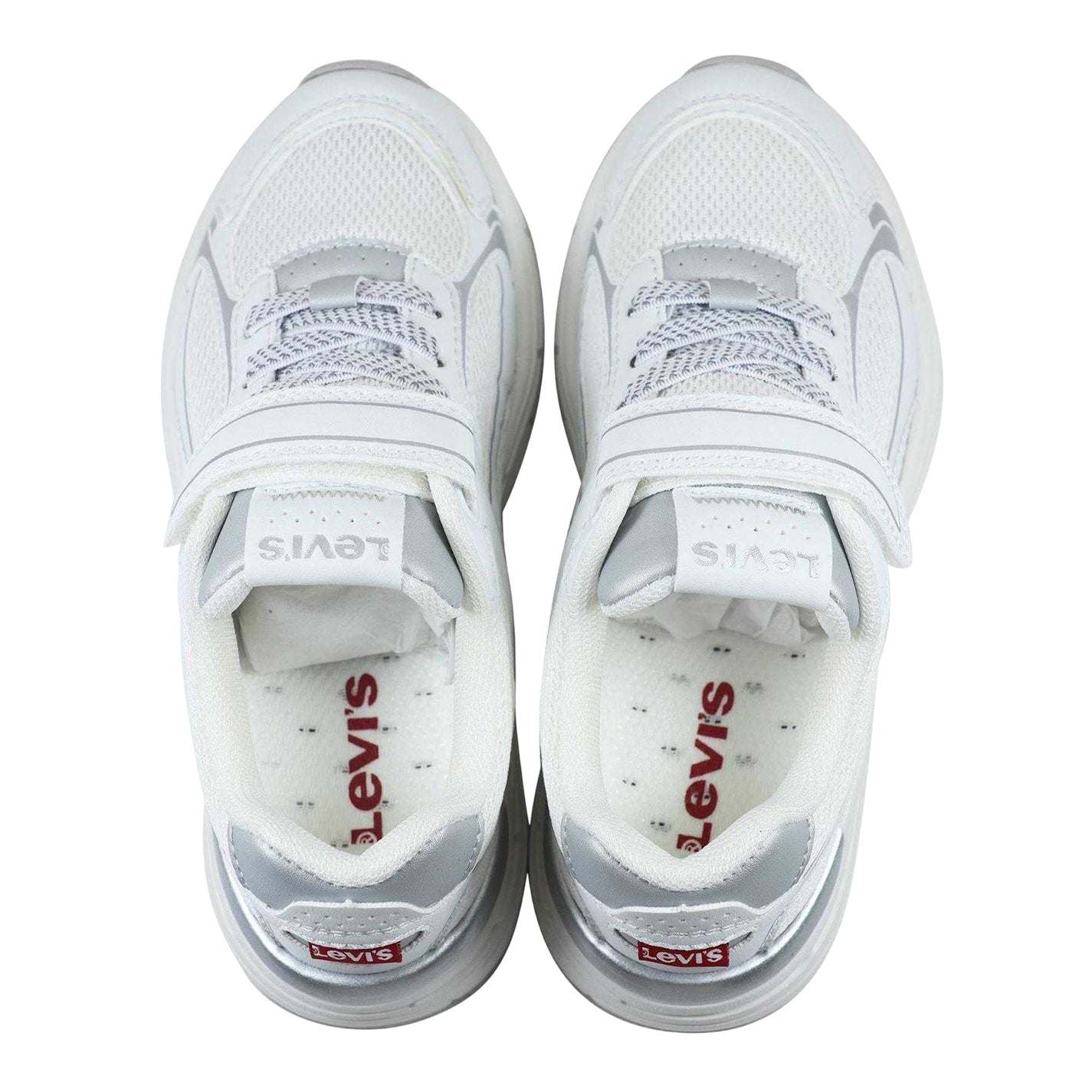 White-Silver - Lifestyle - Levis Childrens-Kids Curtis Trainers