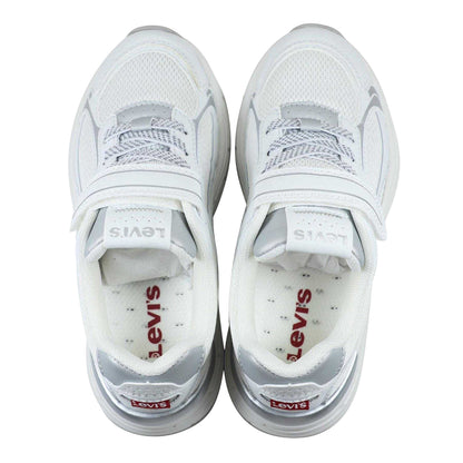 White-Silver - Lifestyle - Levis Childrens-Kids Curtis Trainers