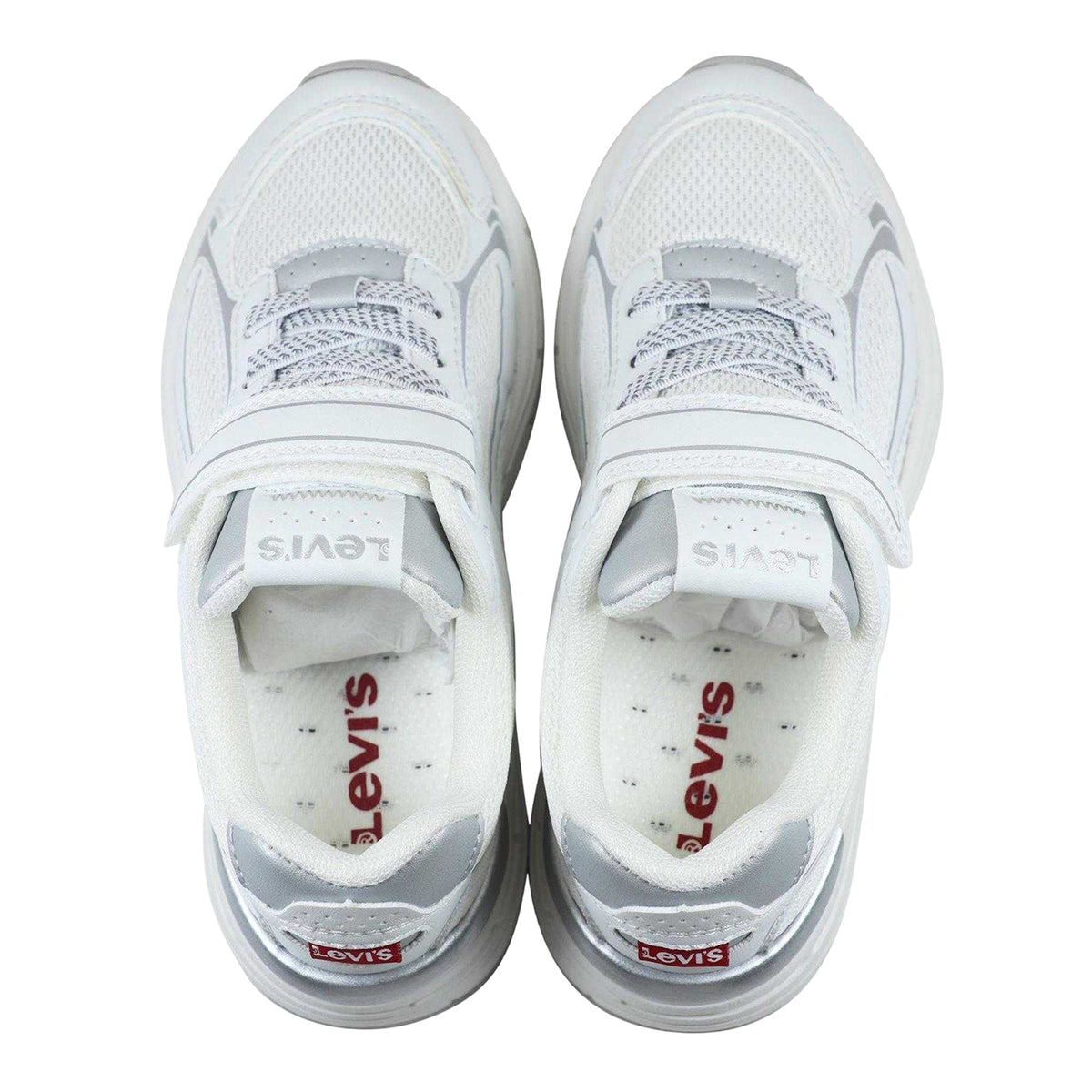White-Silver - Lifestyle - Levis Childrens-Kids Curtis Trainers