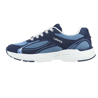 Navy - Side - Levis Childrens-Kids Curtis Trainers