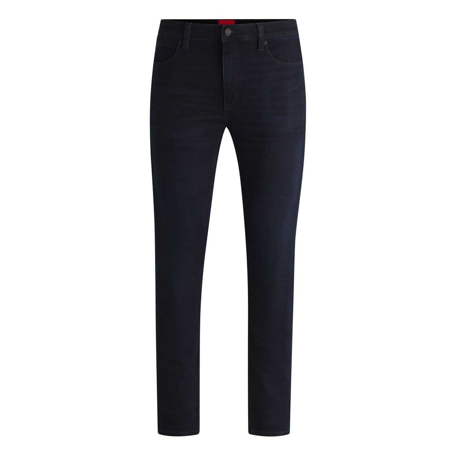 Dark Blue - Front - Hugo Mens 5 Pockets Slim Jeans