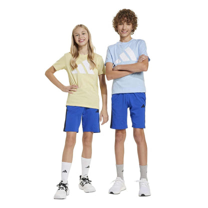 Team Royal Blue - Back - Adidas Boys Essentials 3 Stripes Shorts