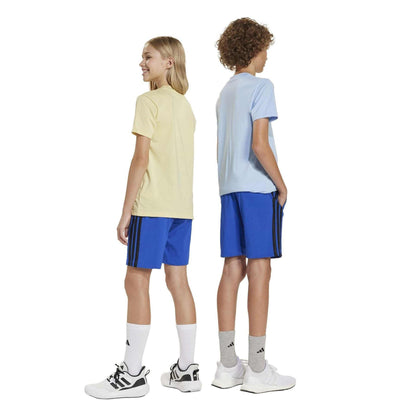 Team Royal Blue - Side - Adidas Boys Essentials 3 Stripes Shorts