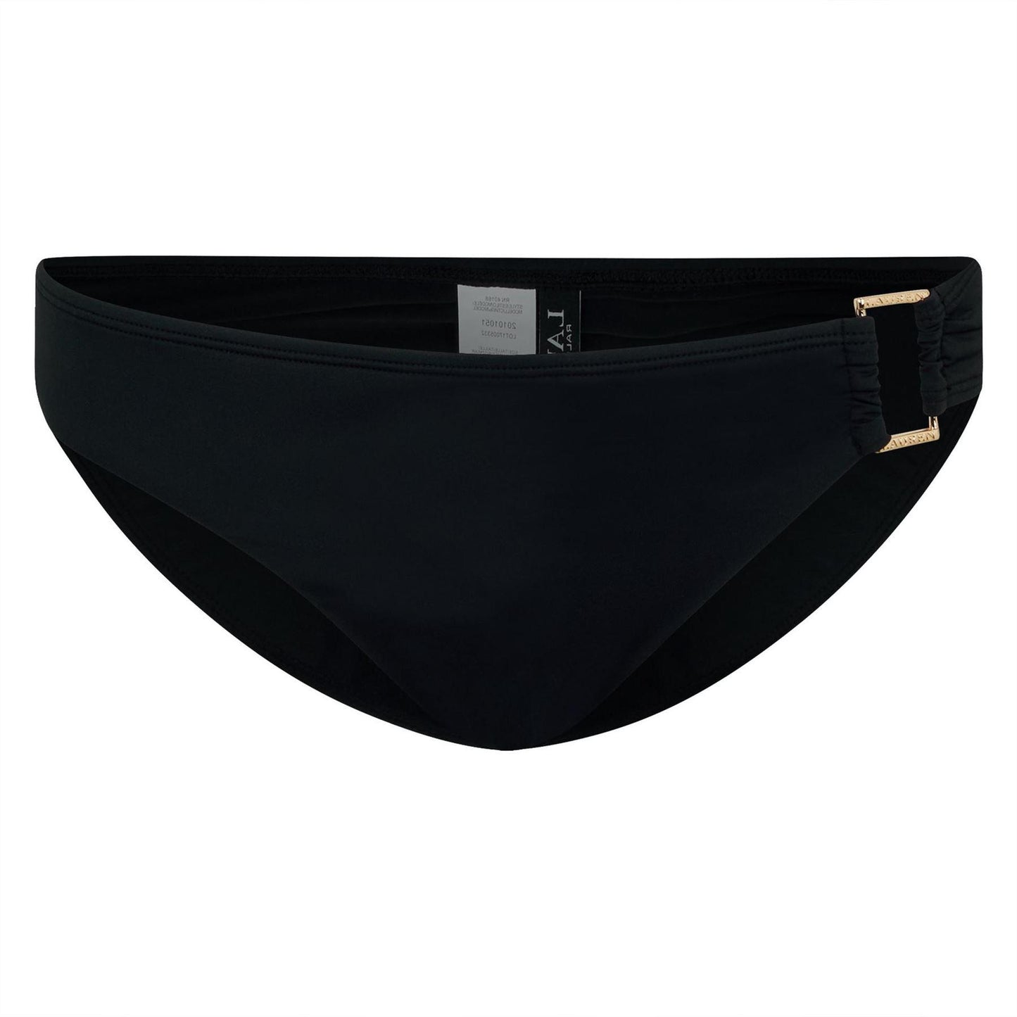 Black - Front - Ralph Lauren Womens-Ladies Ring Hipster Bikini Bottoms