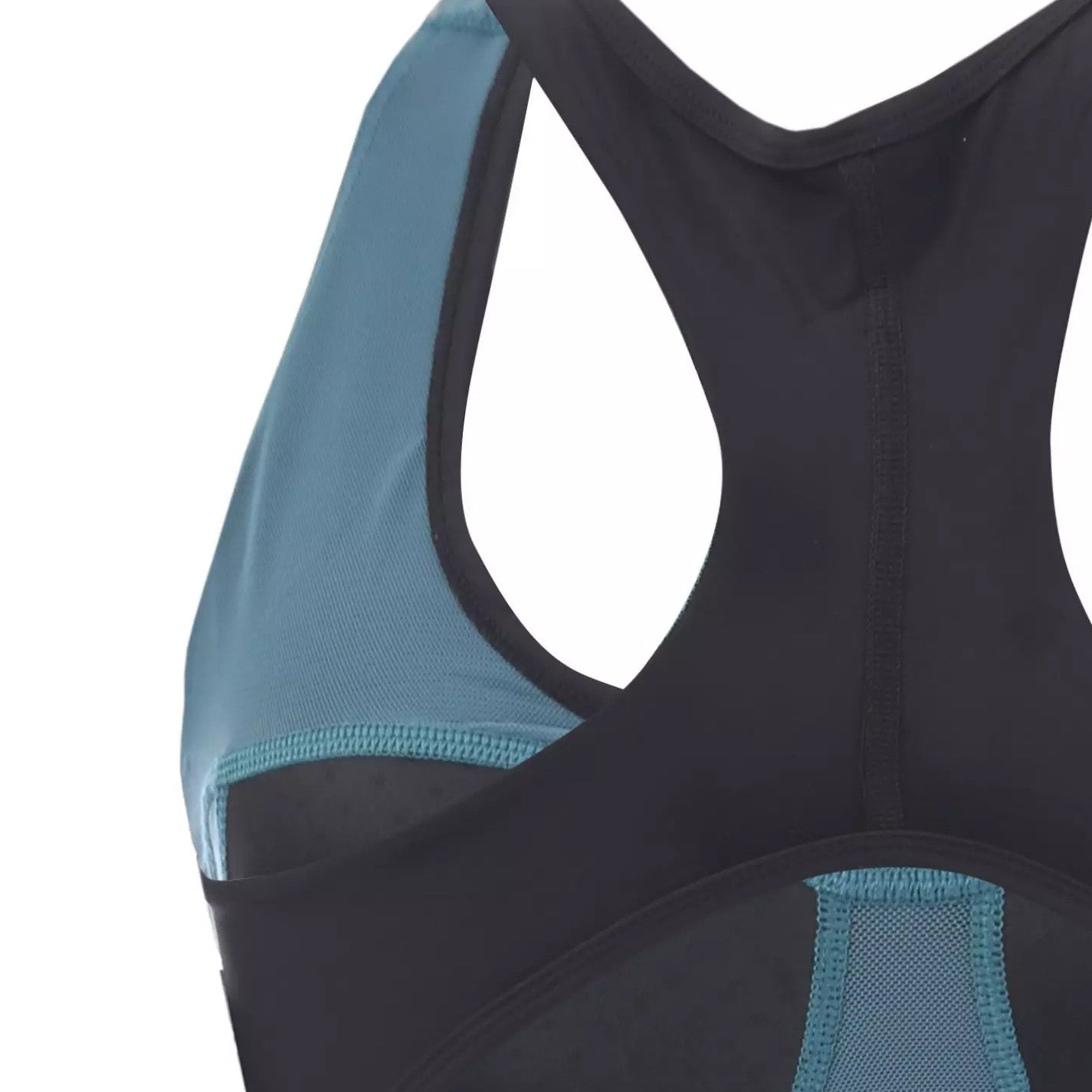 Black - Side - Skins Womens-Ladies Scoop Neck Active Sports Bra