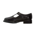 Black - Side - Kickers Girls Lach Leather T-Bar School Shoes