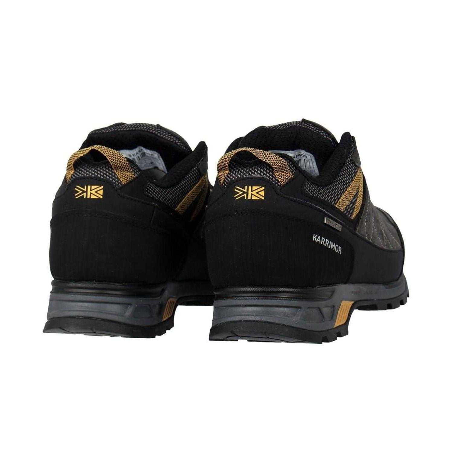 Charcoal-Yellow - Back - Karrimor Mens Hot Rock Flat Walking Shoes