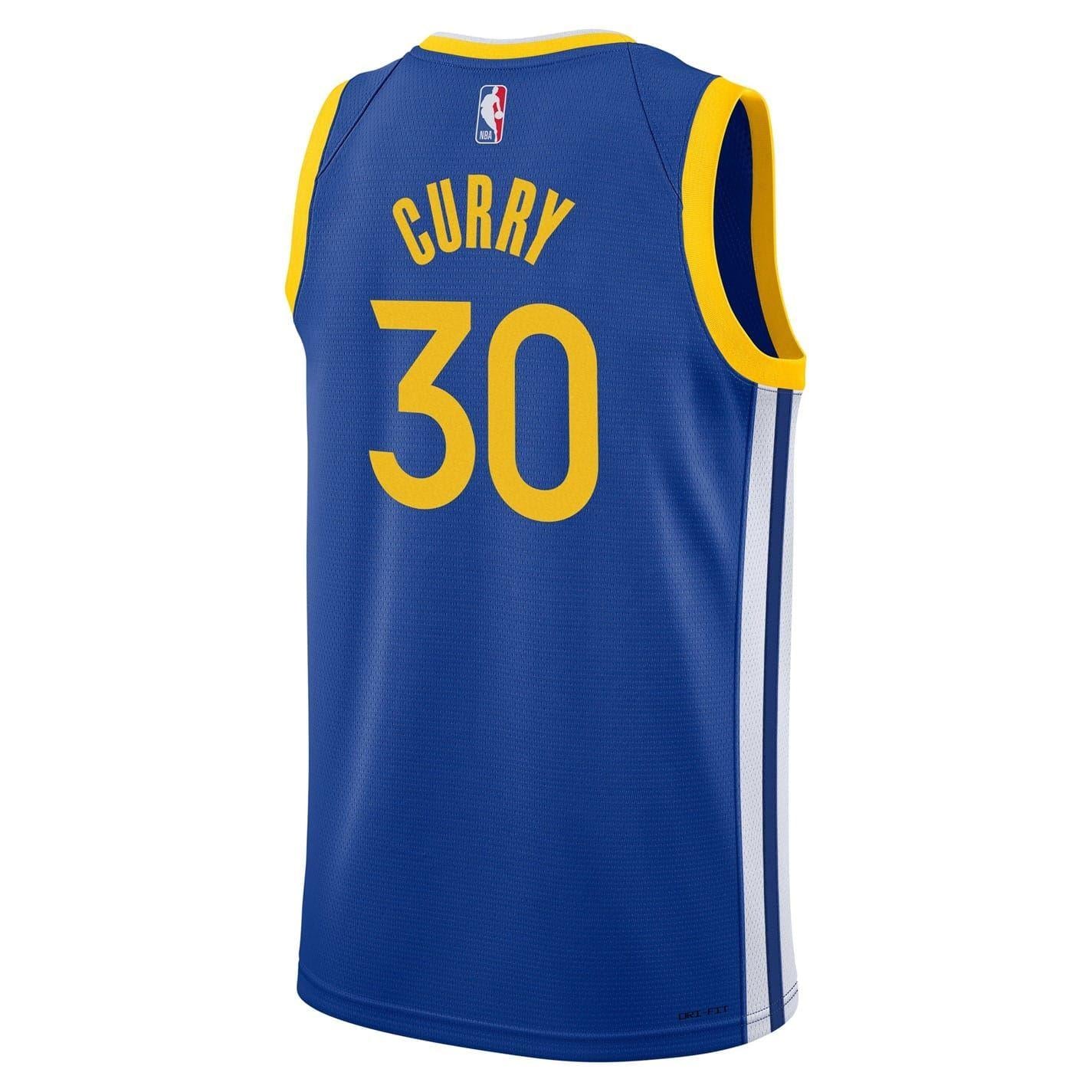 Warrior Blue - Back - Nike Childrens-Kids Icon Golden State Warriors Basketball Jersey