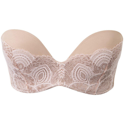 Ivory - Front - Wonderbra Womens-Ladies Glamour Strapless Bra