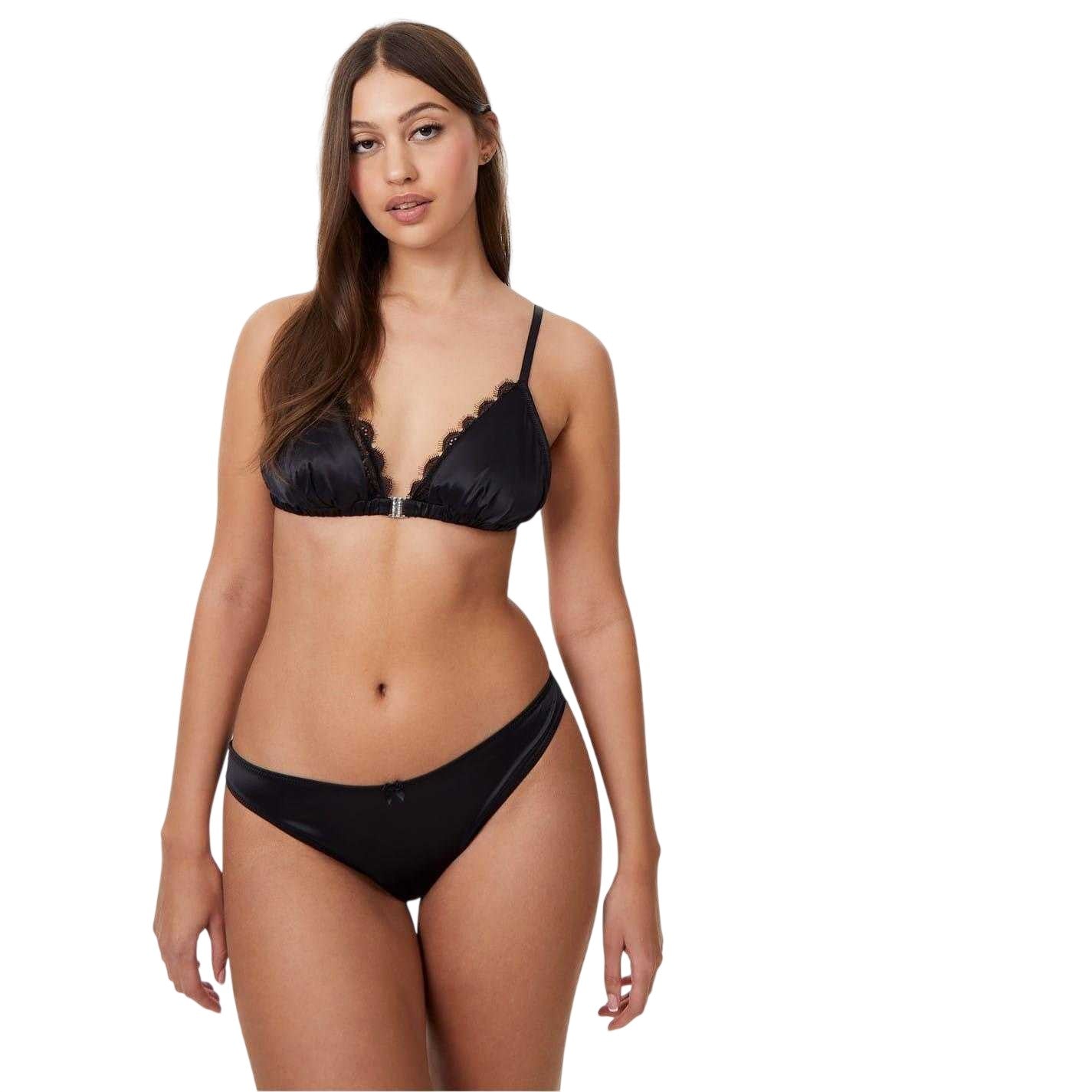 Black - Lifestyle - Jack Wills Womens-Ladies Elodie Polyester Bralette