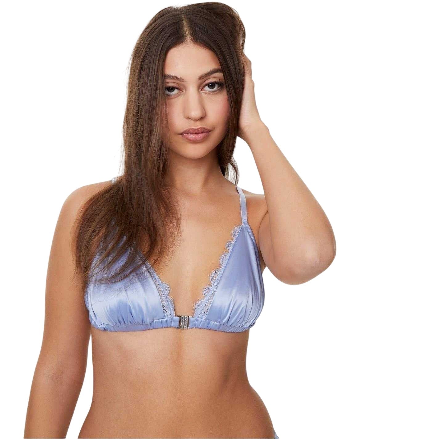 Baby Blue - Front - Jack Wills Womens-Ladies Elodie Polyester Bralette