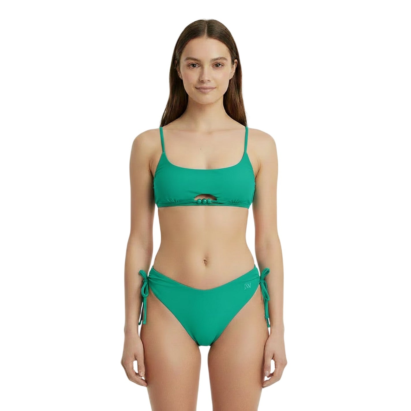 Emerald - Side - Jack Wills Womens-Ladies Beaded Bikini Top