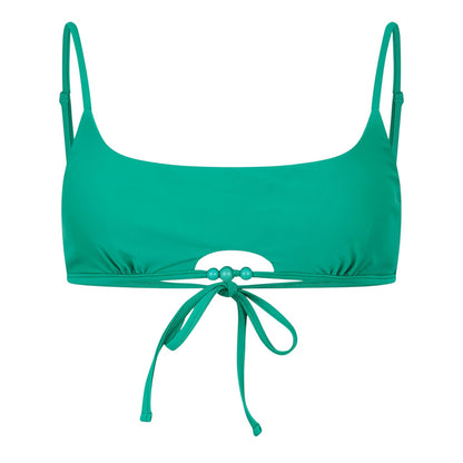 Emerald - Front - Jack Wills Womens-Ladies Beaded Bikini Top