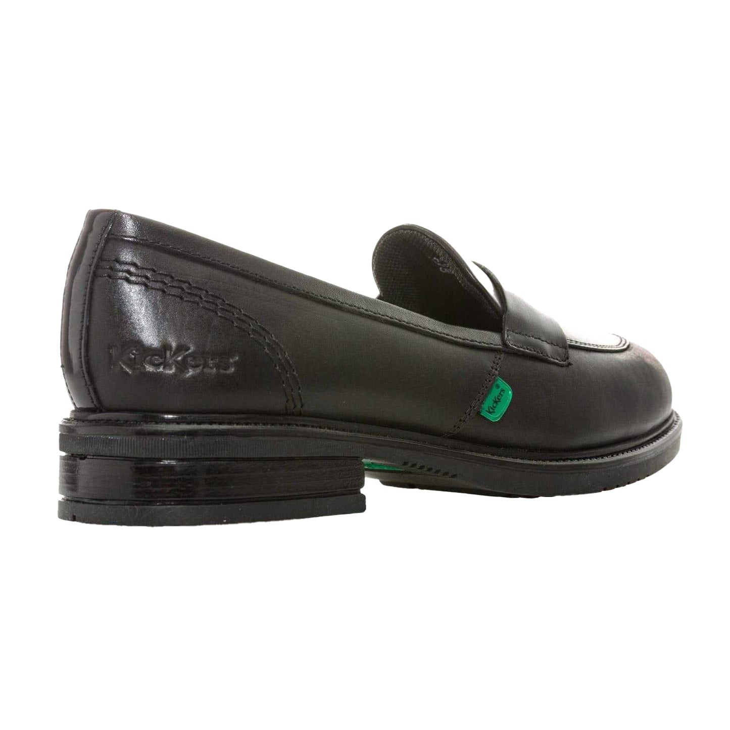 Black - Back - Kickers Womens-Ladies Lach Leather Loafers