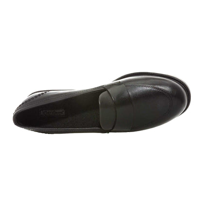 Black - Lifestyle - Kickers Womens-Ladies Lach Leather Loafers