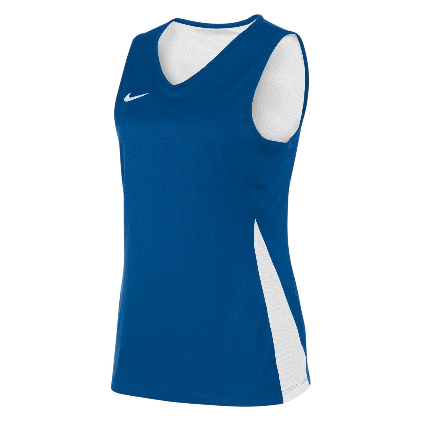 Blue-White - Side - Nike Unisex Adult Team Reversible Sleeveless Basketball Jersey