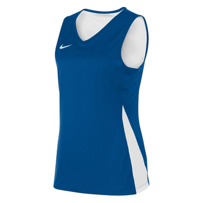 Blue-White - Side - Nike Unisex Adult Team Reversible Sleeveless Basketball Jersey