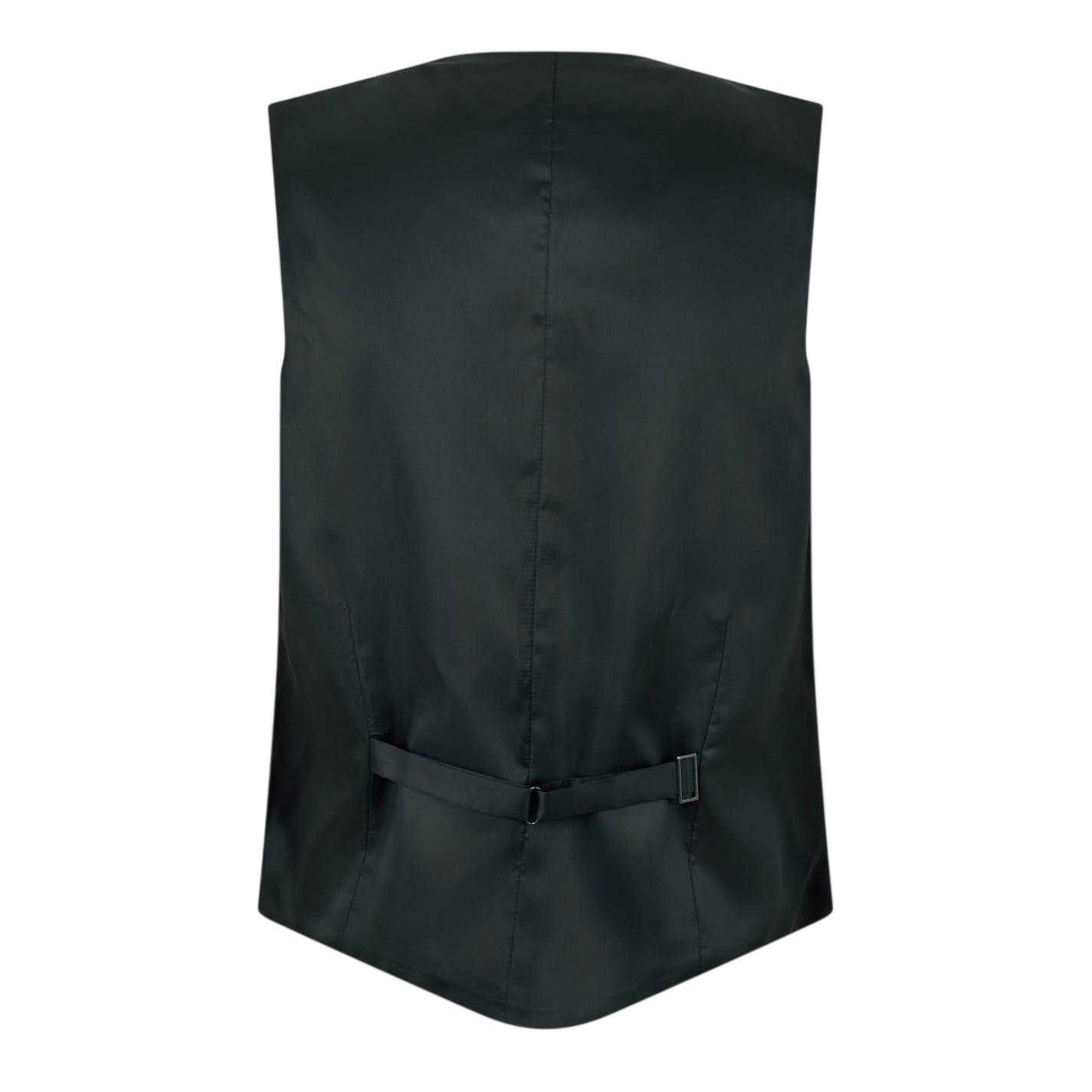 Black - Back - Ted Baker Mens Textured Slim Formal Gilet