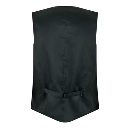 Black - Back - Ted Baker Mens Textured Slim Formal Gilet