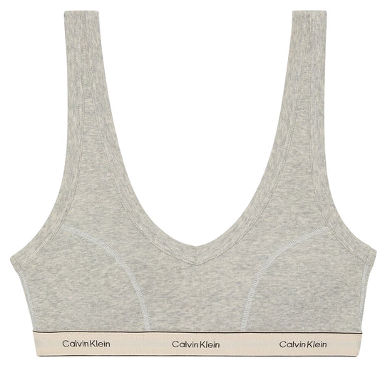 Grey Heather - Front - Calvin Klein Womens-Ladies Heritage Bra
