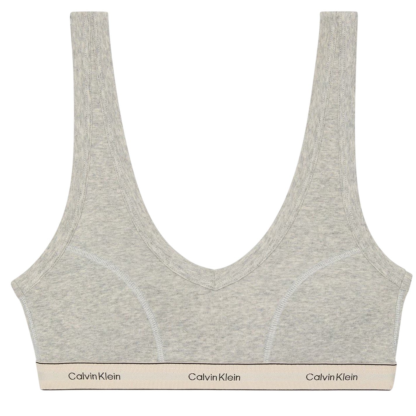 Grey Heather - Front - Calvin Klein Womens-Ladies Heritage Bra