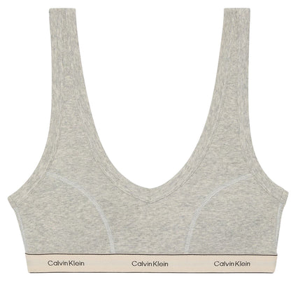 Grey Heather - Front - Calvin Klein Womens-Ladies Heritage Bra