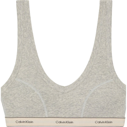 Grey Heather - Back - Calvin Klein Womens-Ladies Heritage Bra