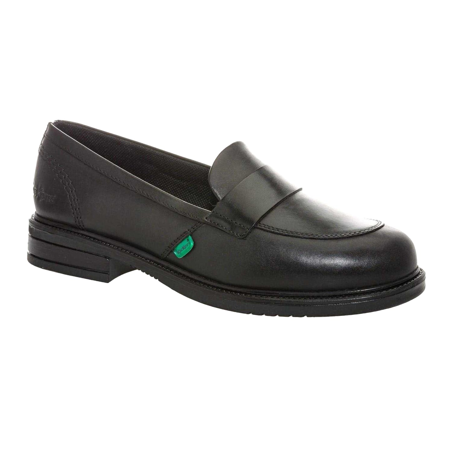 Black - Front - Kickers Womens-Ladies Lach Leather Loafers