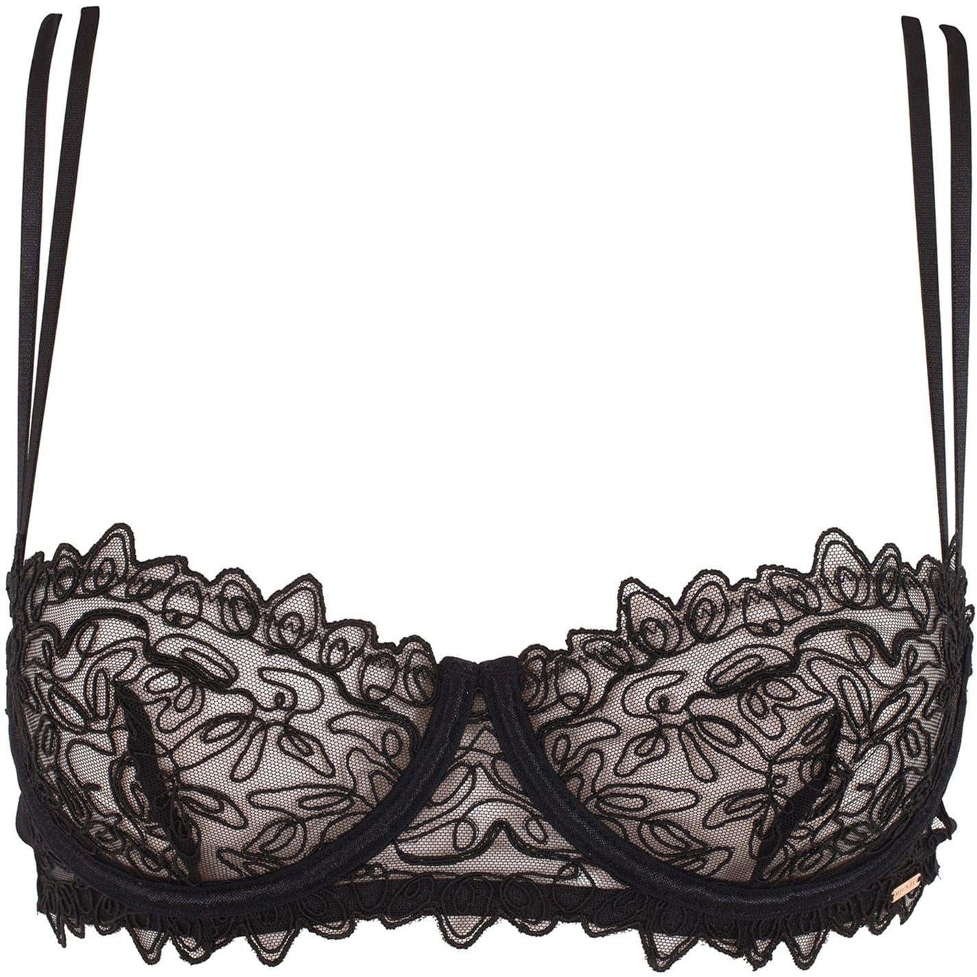 Black - Front - Bluebella Womens-Ladies Lace Bra