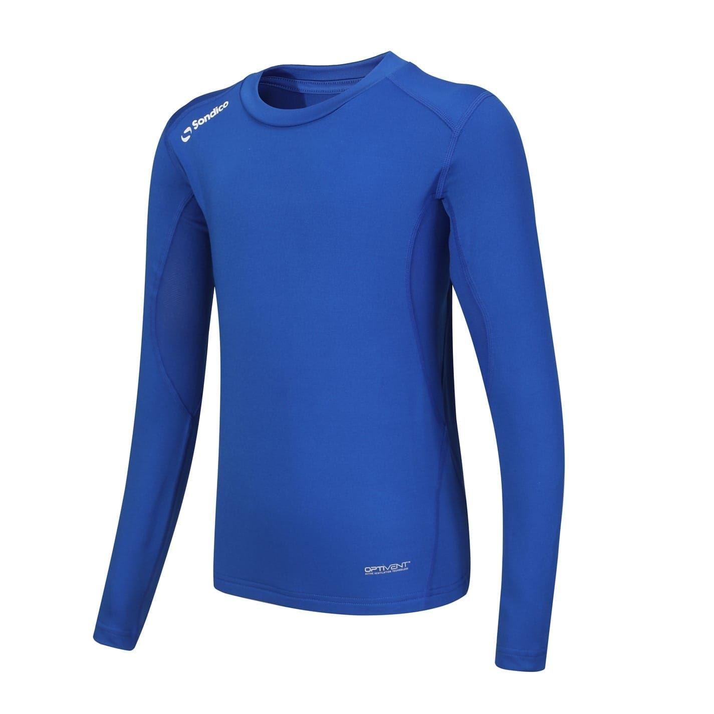 Royal Blue - Side - Sondico Childrens-Kids Core Breathable Long-Sleeved Base Layer Top