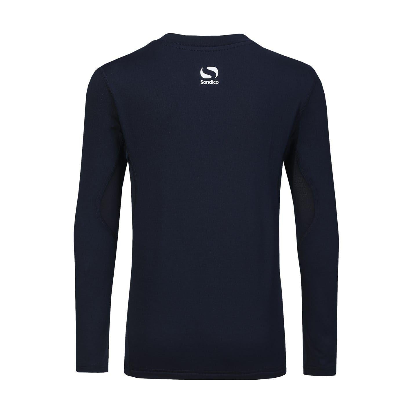 Navy - Back - Sondico Childrens-Kids Core Breathable Long-Sleeved Base Layer Top