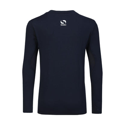 Navy - Back - Sondico Childrens-Kids Core Breathable Long-Sleeved Base Layer Top