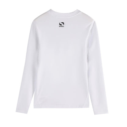 White - Back - Sondico Childrens-Kids Core Breathable Long-Sleeved Base Layer Top