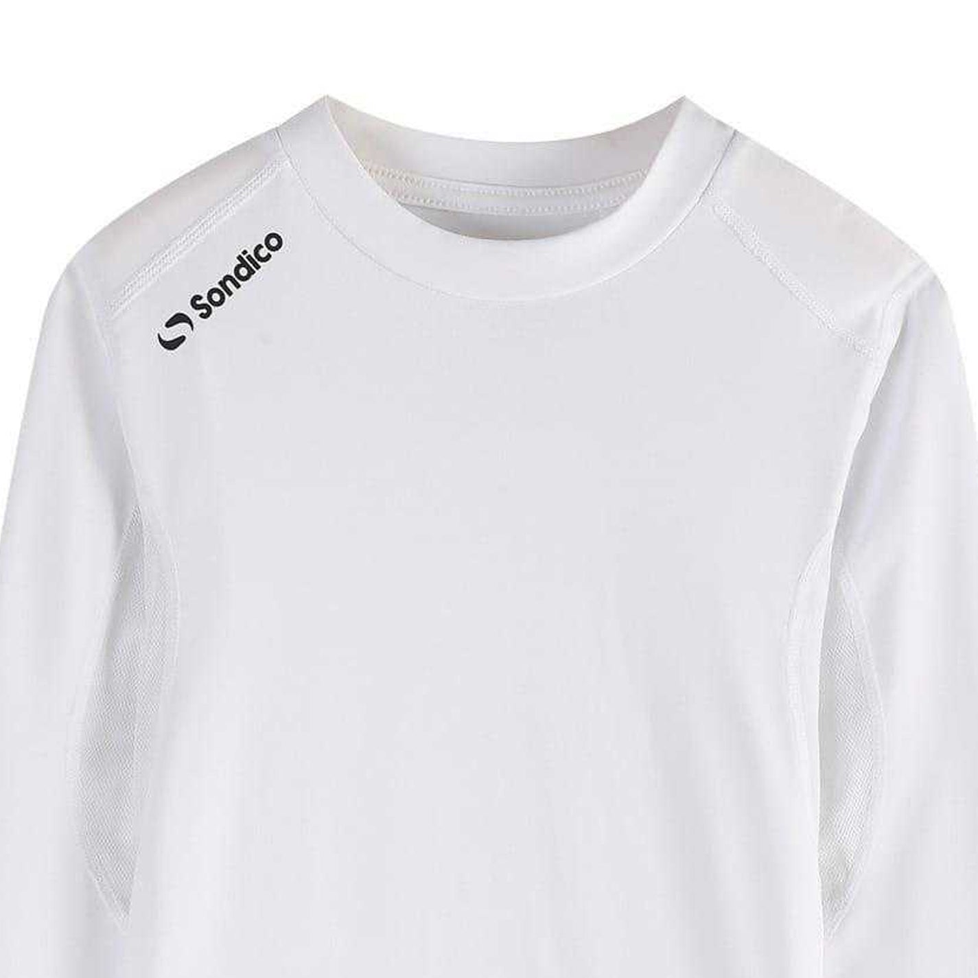 White - Side - Sondico Childrens-Kids Core Breathable Long-Sleeved Base Layer Top
