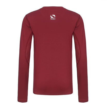Burgundy - Back - Sondico Childrens-Kids Core Breathable Long-Sleeved Base Layer Top