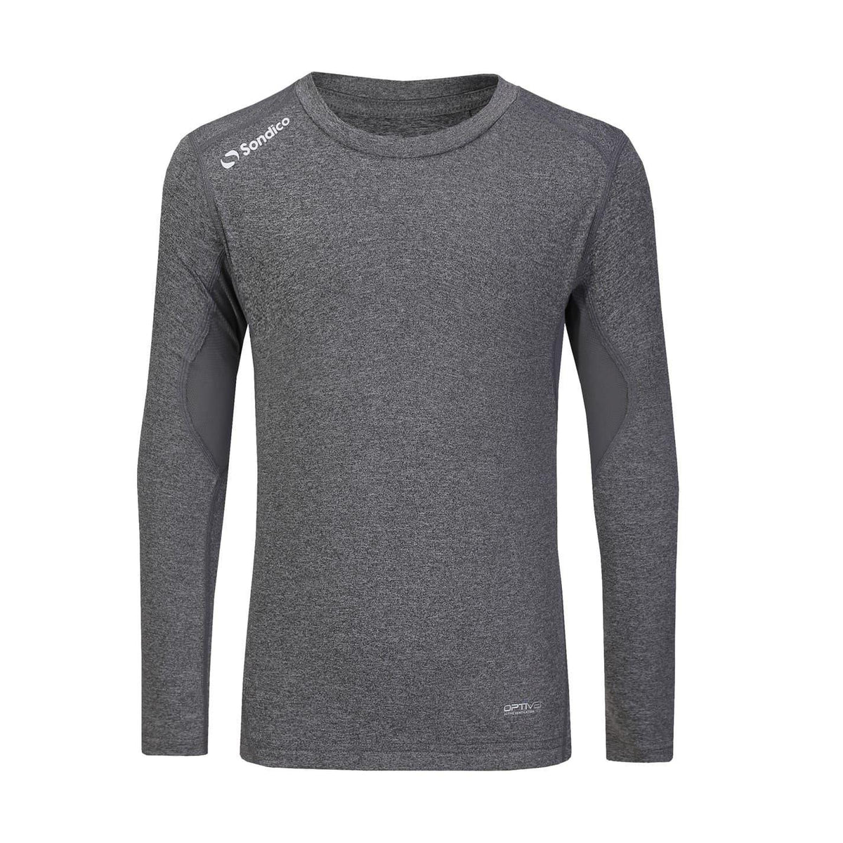 Grey Marl - Front - Sondico Childrens-Kids Core Breathable Long-Sleeved Base Layer Top