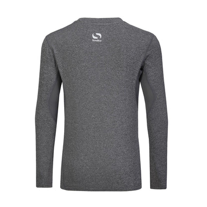 Grey Marl - Back - Sondico Childrens-Kids Core Breathable Long-Sleeved Base Layer Top