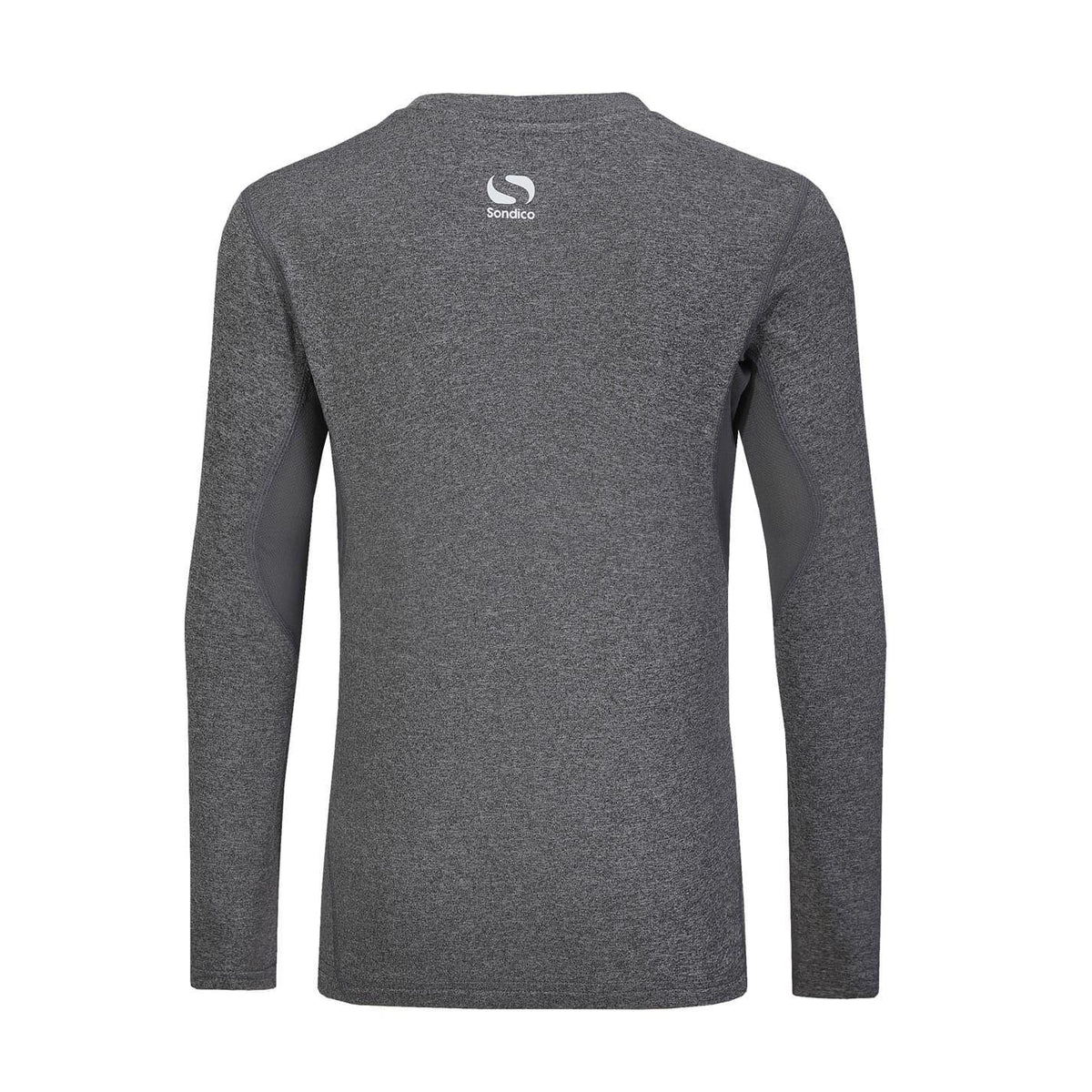 Grey Marl - Back - Sondico Childrens-Kids Core Breathable Long-Sleeved Base Layer Top