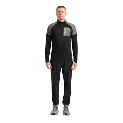 Black-Grey Melange - Lifestyle - ALTRYN Mens Anderson Base Layer Top
