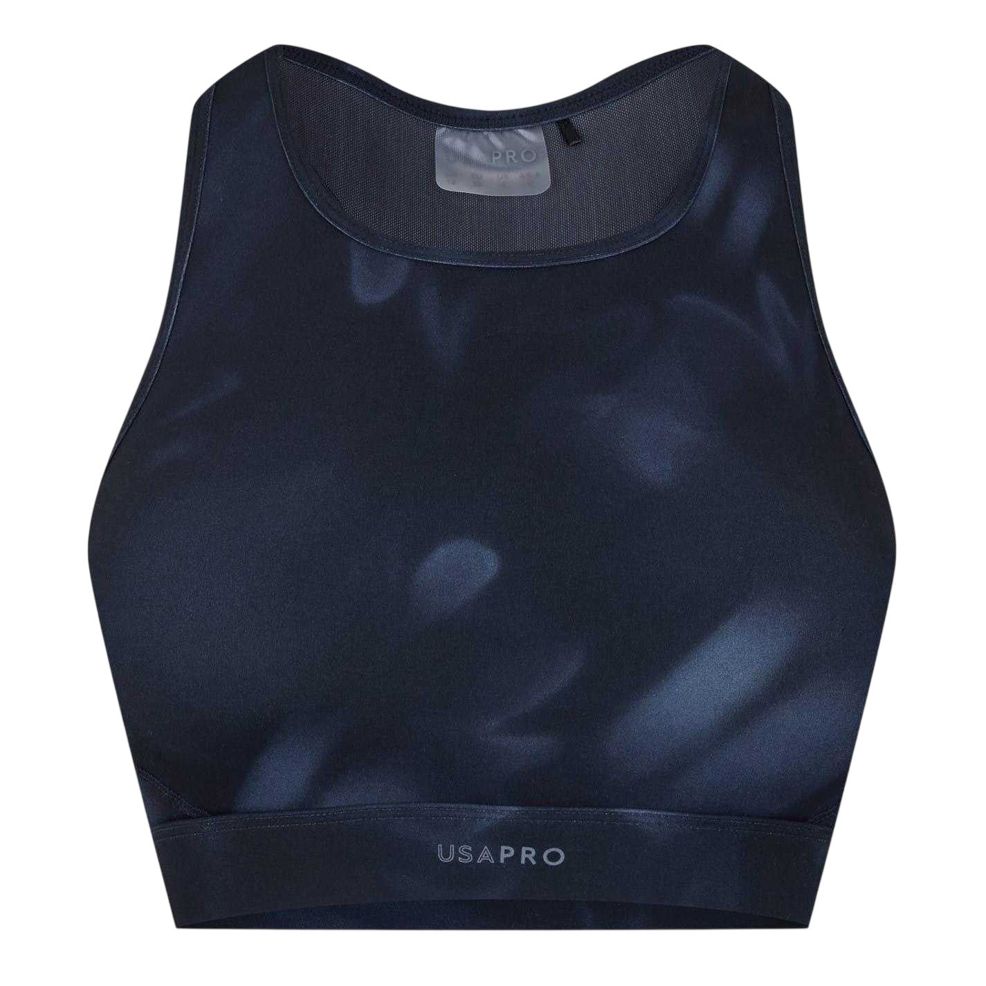 Black - Front - USA Pro Womens-Ladies Core Sports Bra