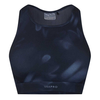 Black - Front - USA Pro Womens-Ladies Core Sports Bra