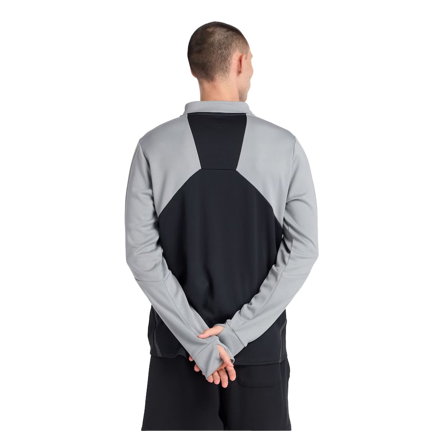 Grey - Back - New Balance Mens Utility Quarter Zip Track Top