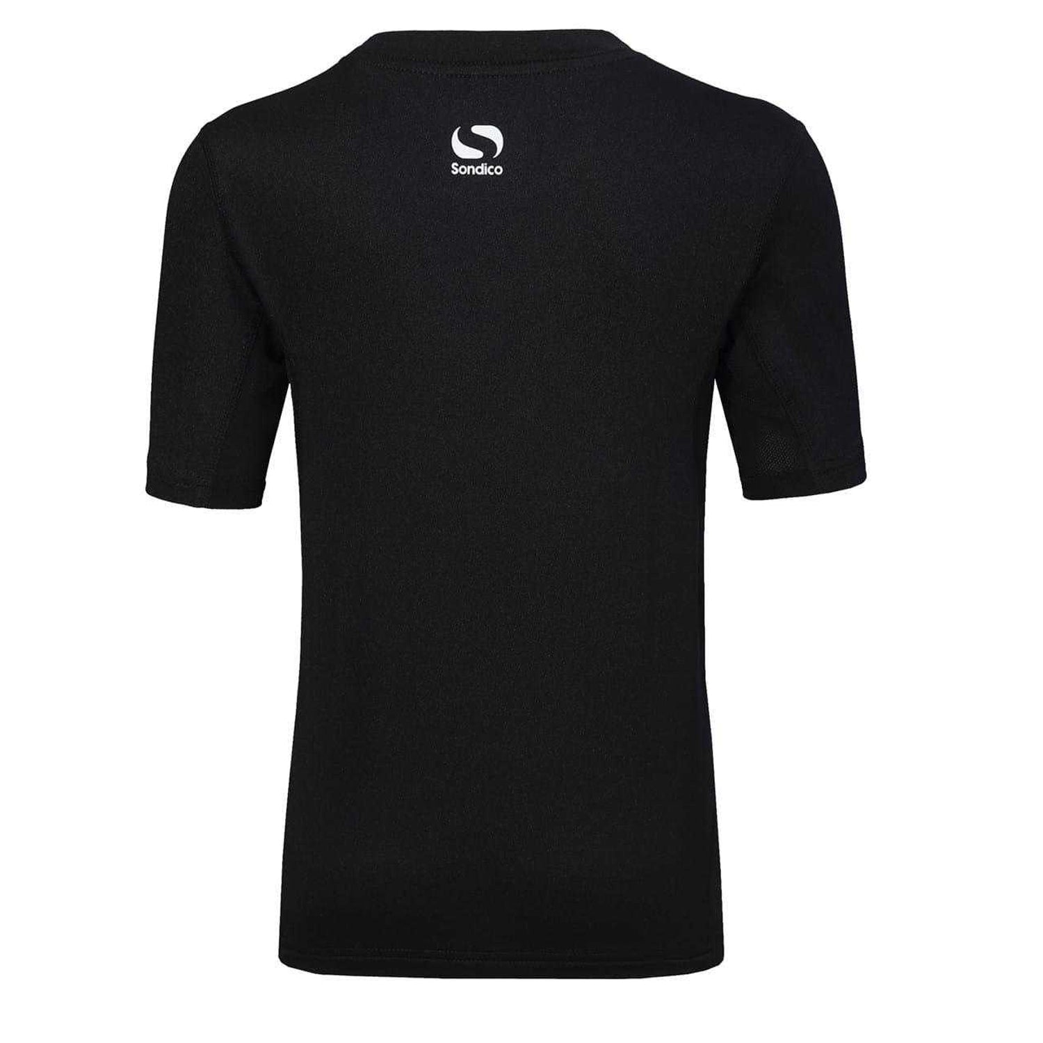 Black - Back - Sondico Childrens-Kids Base Layer Top
