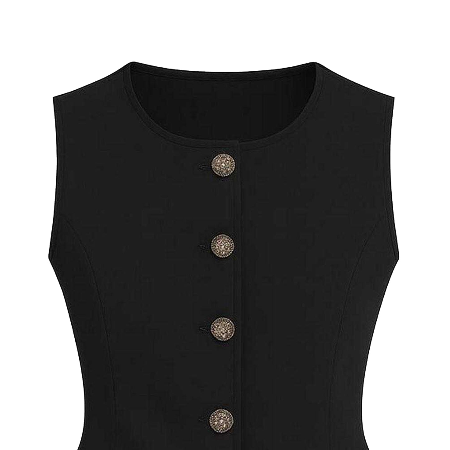 Black - Side - I Saw It First Womens-Ladies Waistcoat