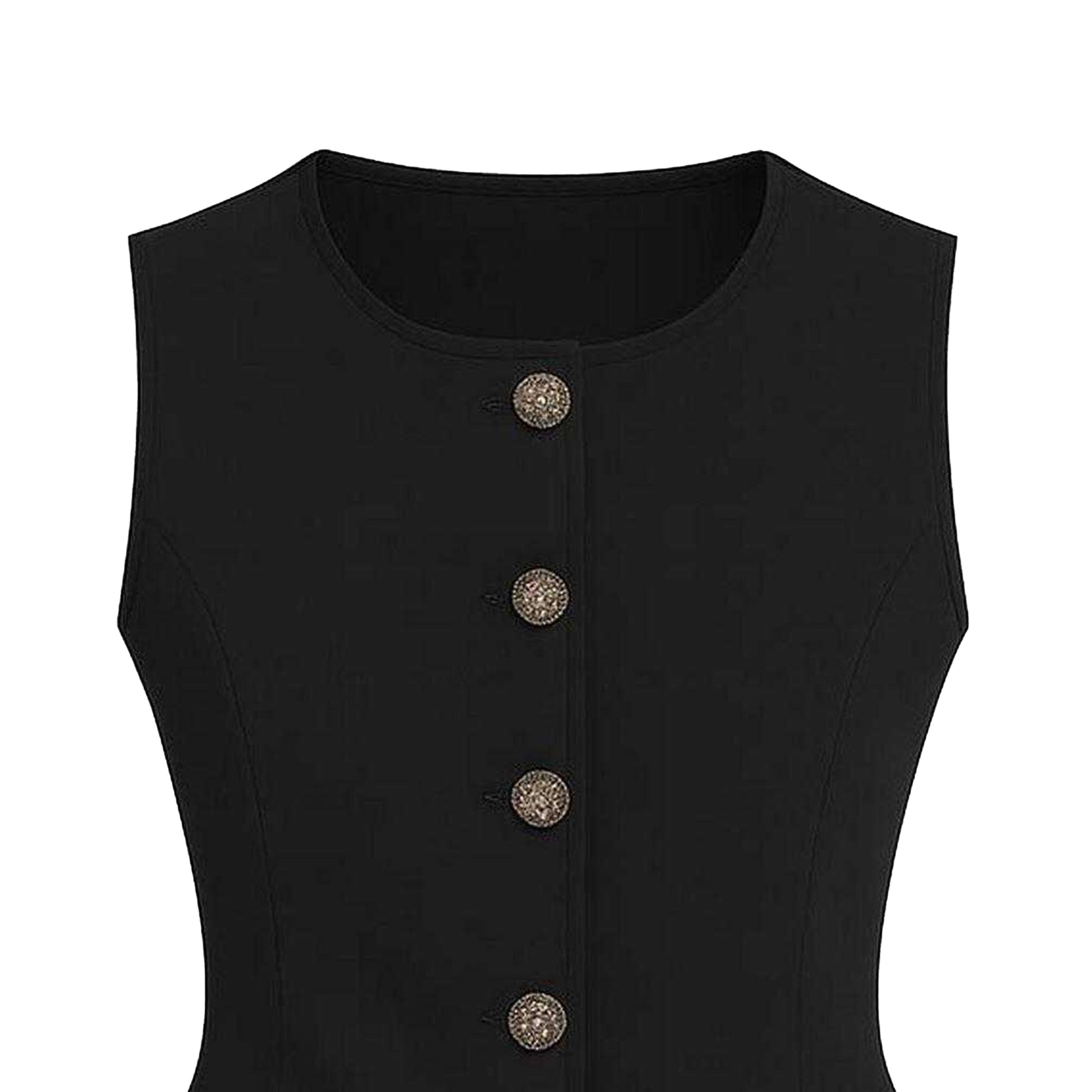 Black - Side - I Saw It First Womens-Ladies Waistcoat