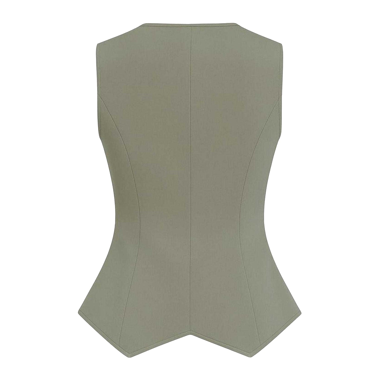 Khaki Green - Back - I Saw It First Womens-Ladies Waistcoat