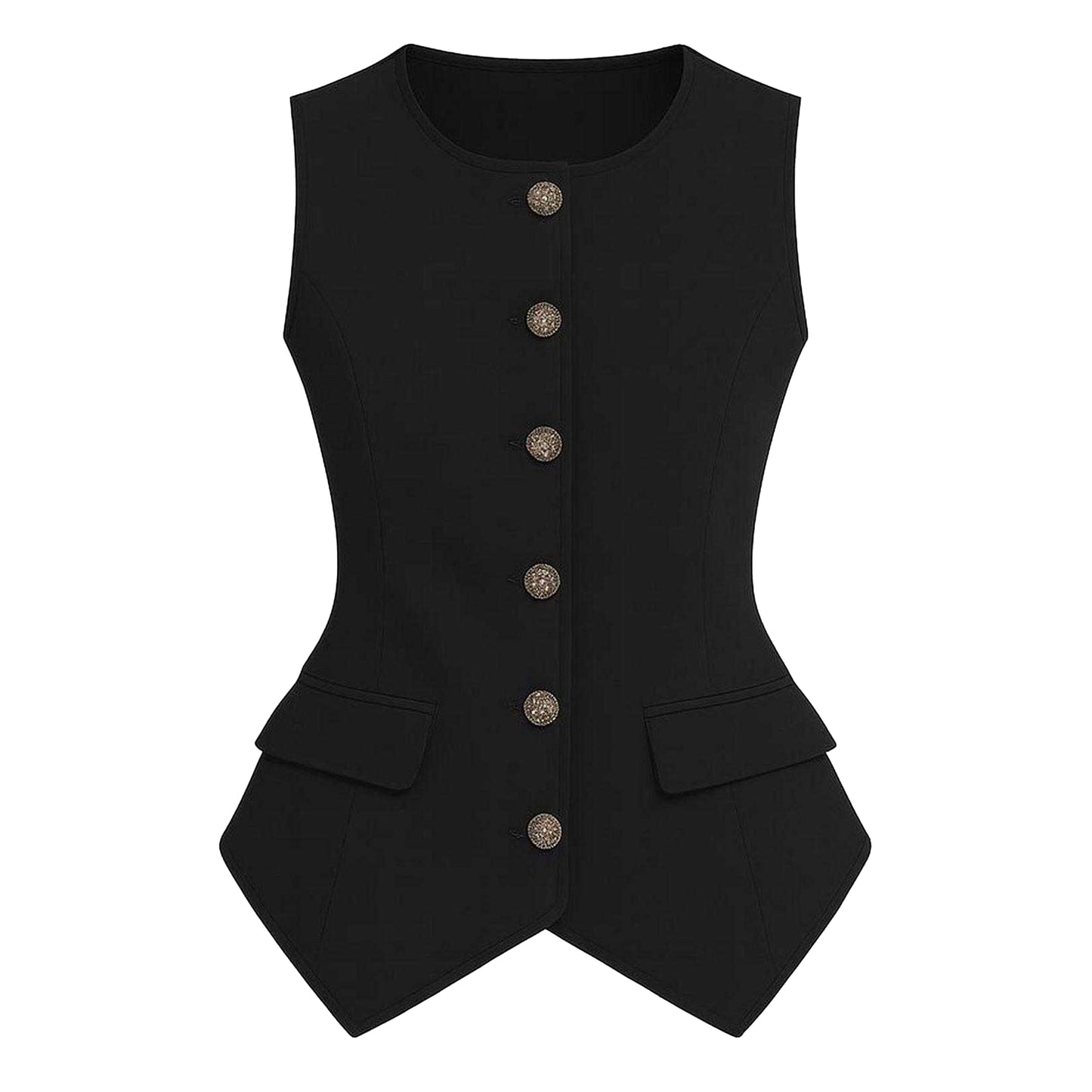 Black - Front - I Saw It First Womens-Ladies Waistcoat